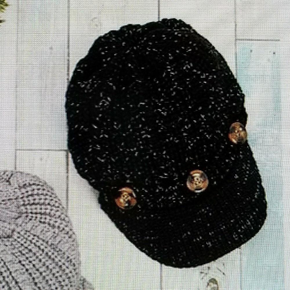Black Knitted Sloughy Beret